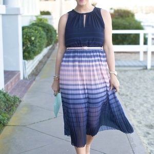 Maison Jules Springtime striped pleated max